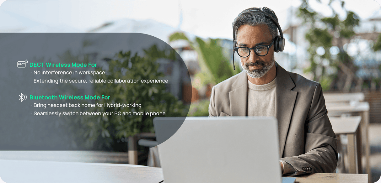 WH64 Stereo HEADSET WITH BASE STATION