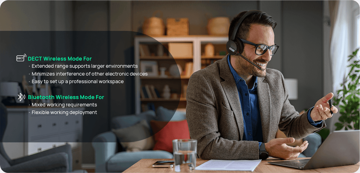 WH64 Stereo HEADSET WITH BASE STATION