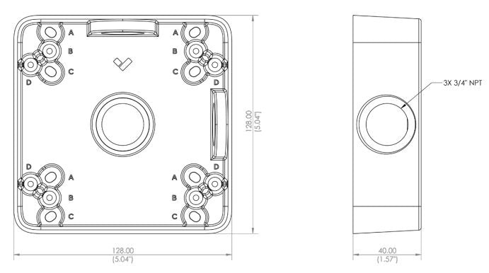 Verkada Square Junction Box Mount-Generation-e