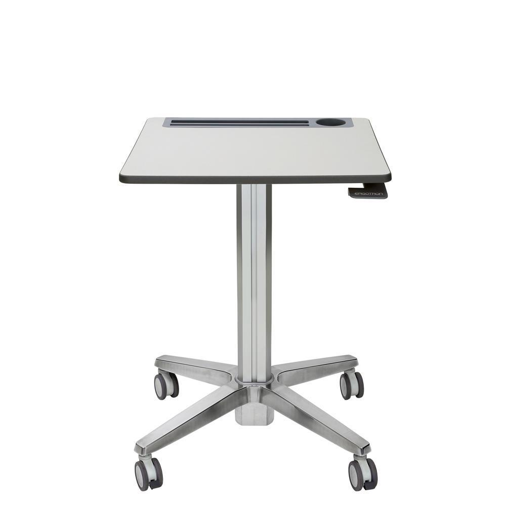 Ergotron LearnFit, 16" Travel Adjustable Standing Desk, Clear Anodized-Generation-e