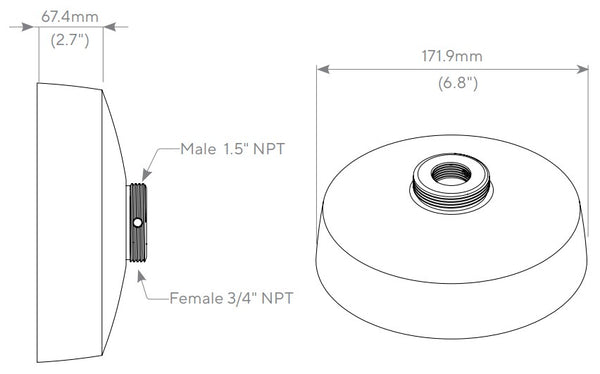 Verkada Umbrella Pendant Cap Mount