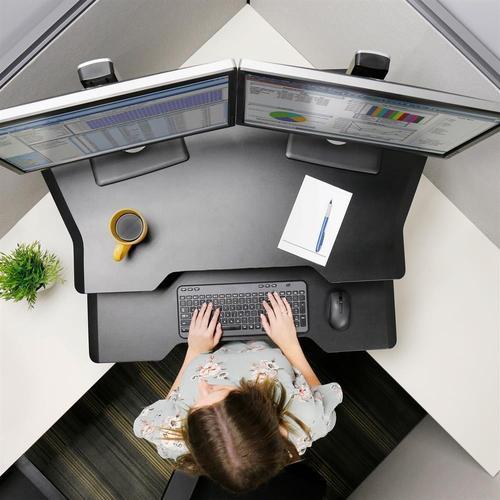 Ergotron WorkFit® Corner Standing Desk Converter-Generation-e